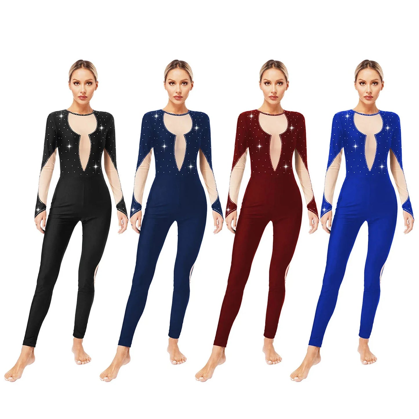 Rhinestones Ballet Dance/Gymnastics Jumpsuit
