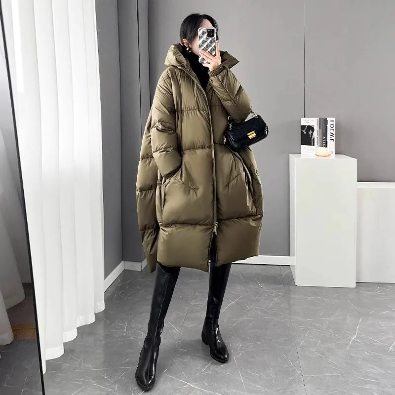 2024 New Ladies' Winter  Hooded Parkas Jacket