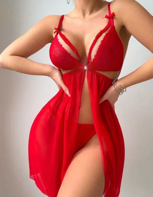 Erotic Lingerie Nightdress With Thong