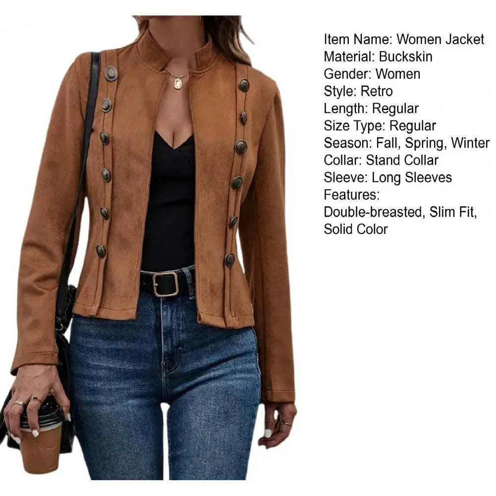 Women's American Retro Deerskin Velvet Jacket