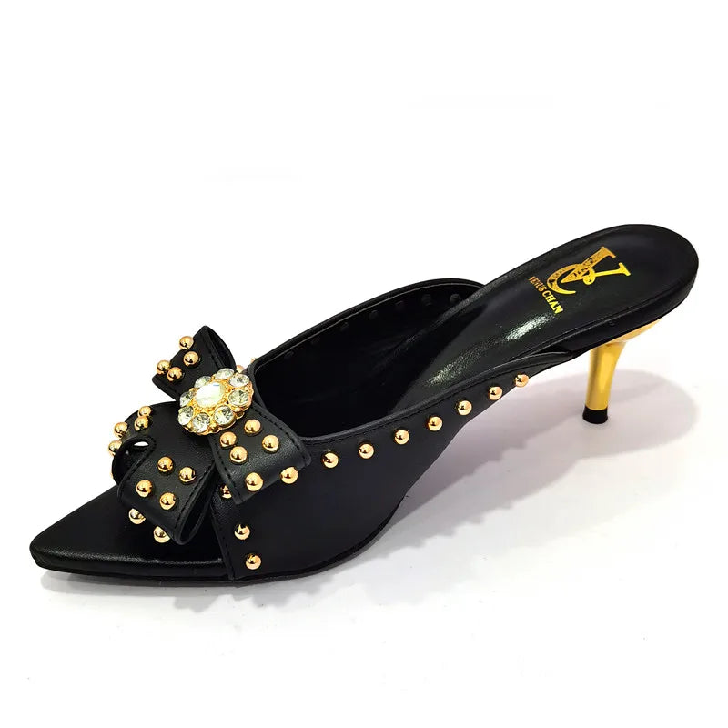 Rivet-Style Matching Shoes & Bag Set
