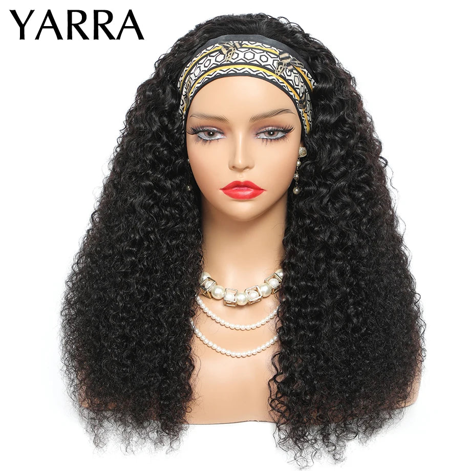 Brazilian Kinky Curly Headband Wig - 8-30 Inch Glueless Human Hair