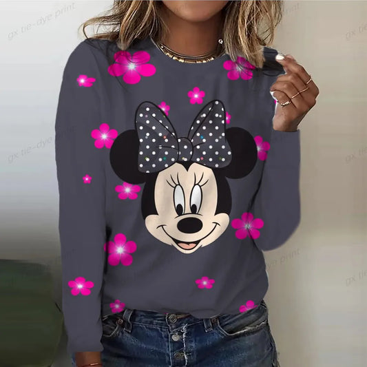 Disney Minnie Mickey Printed T-Shirt