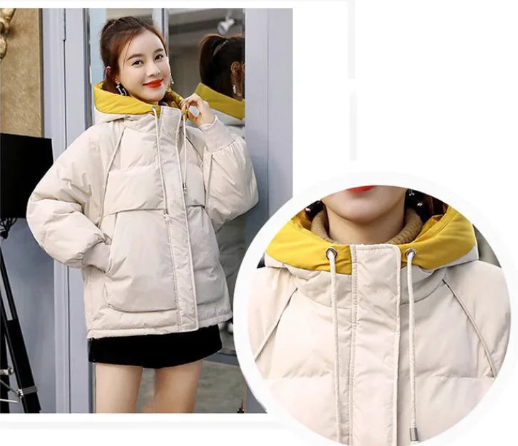 Women's Hooded Winter Short Down Jacket