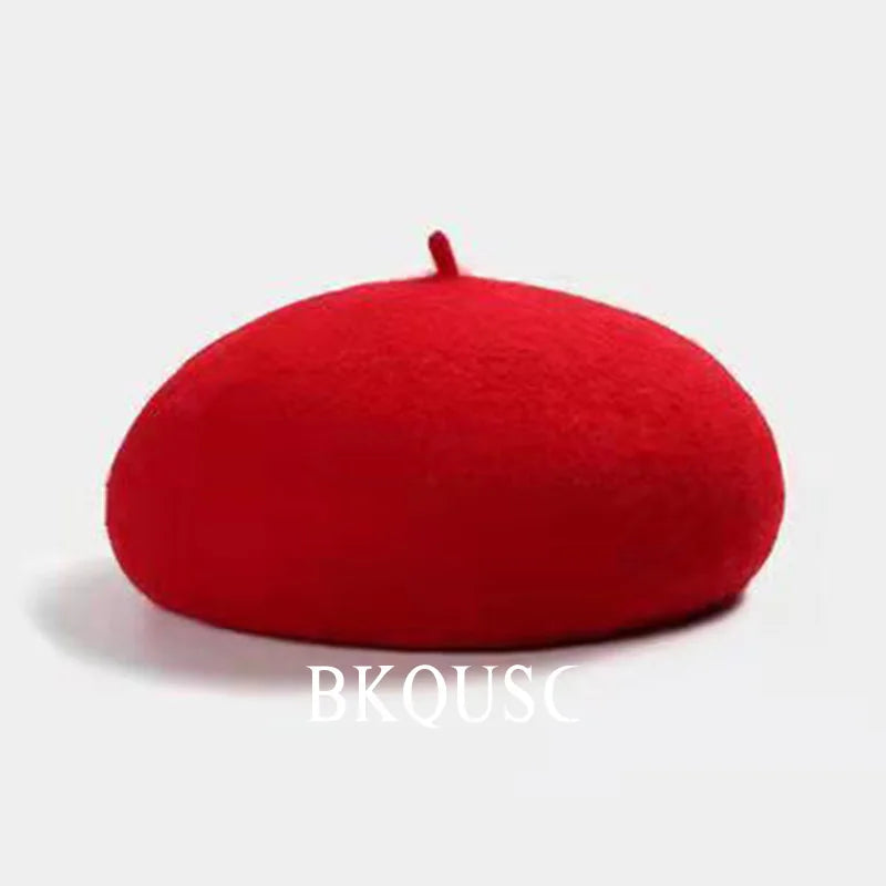 Women's Cashmere Hairy Soft French Artist Beret Cap