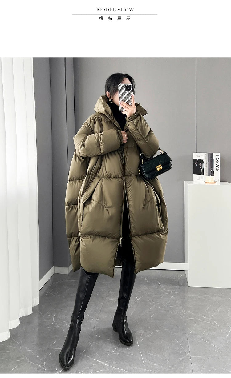 2024 New Ladies' Winter  Hooded Parkas Jacket