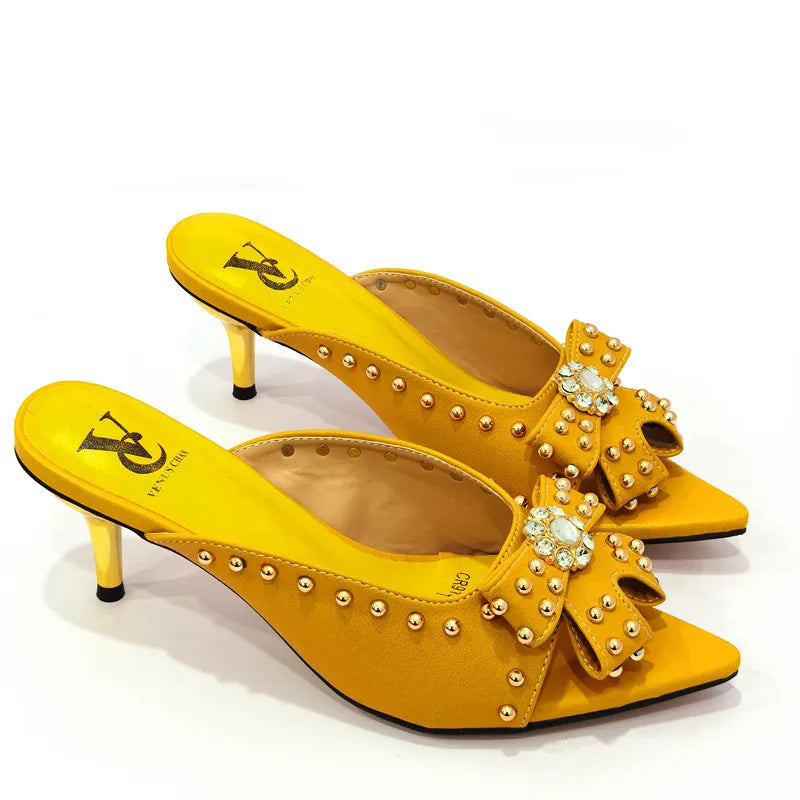 Rivet-Style Matching Shoes & Bag Set