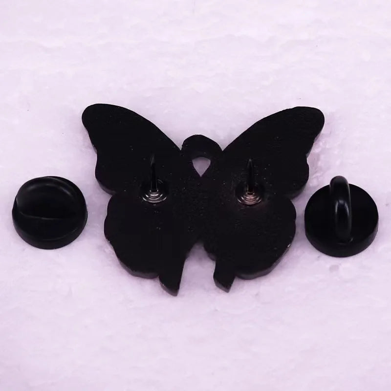 Pink Ribbon Enamel Pin - Beautiful Butterfly Brooch