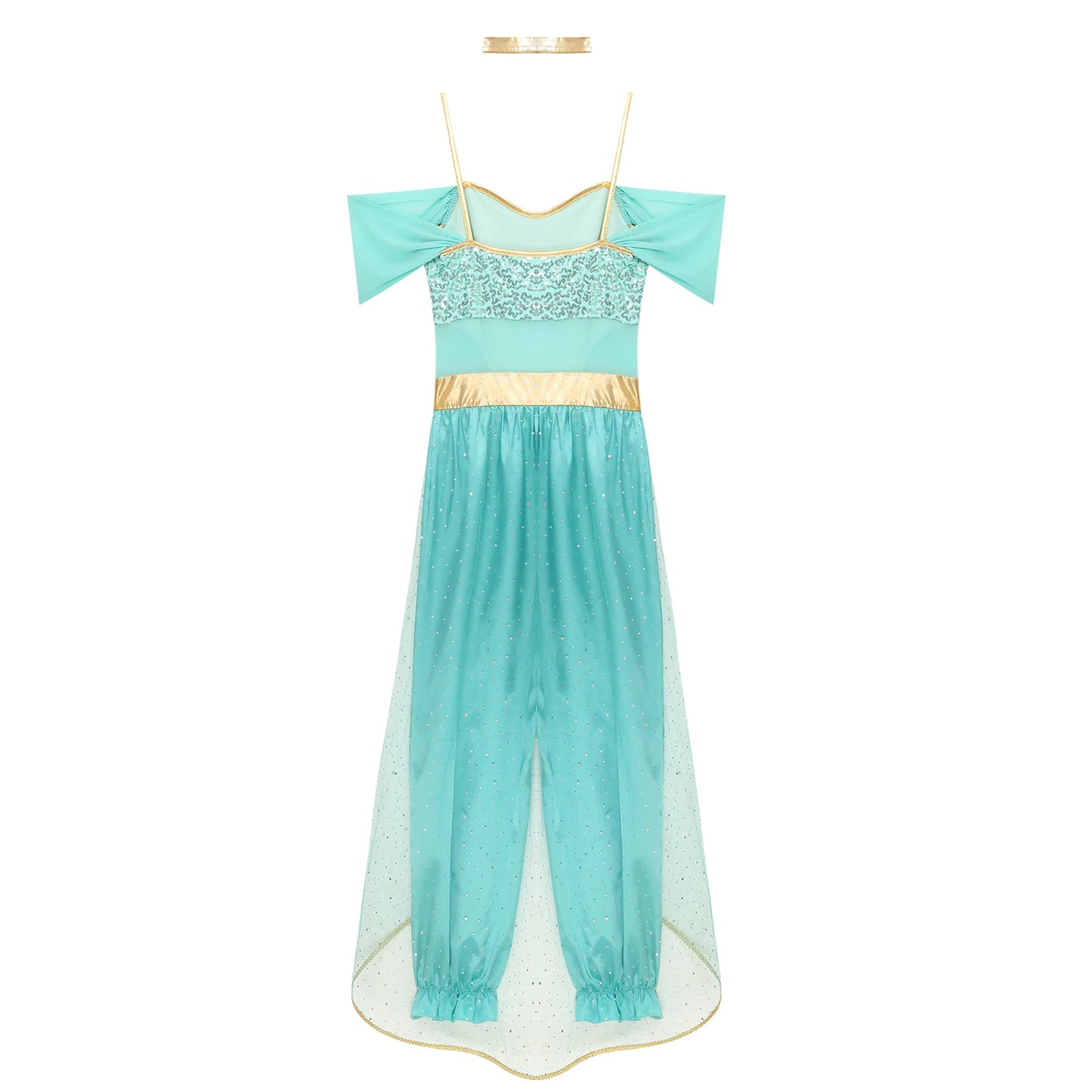 Bollywood-Style Women's Long Pants Jumpsuit