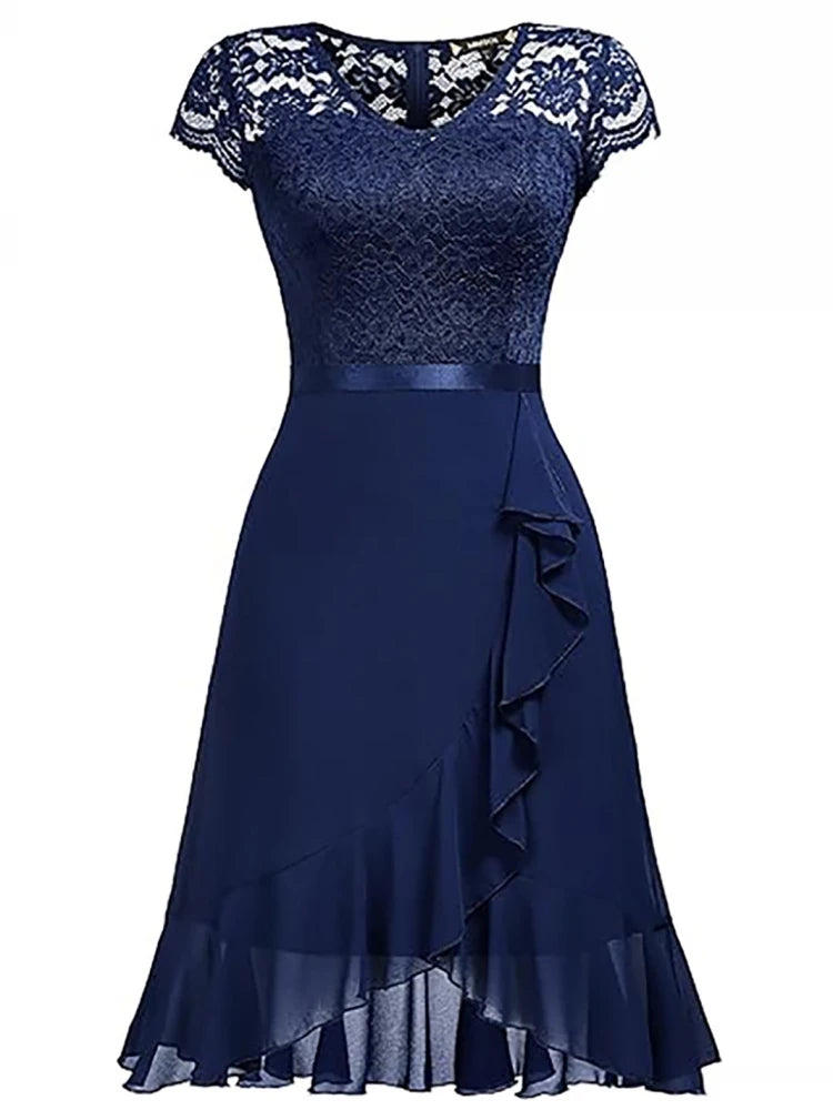 Aovica Elegant Lace Dress