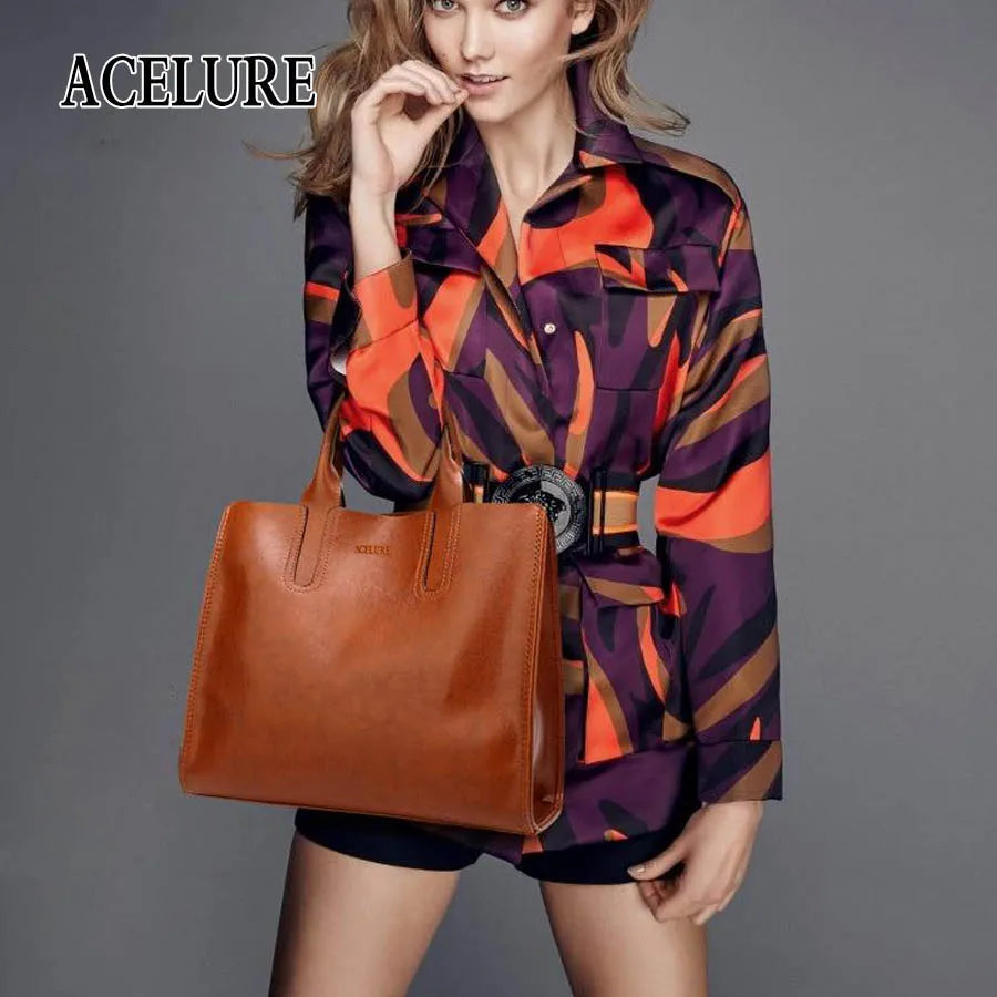 Versatile ACELURE Leather Handbags