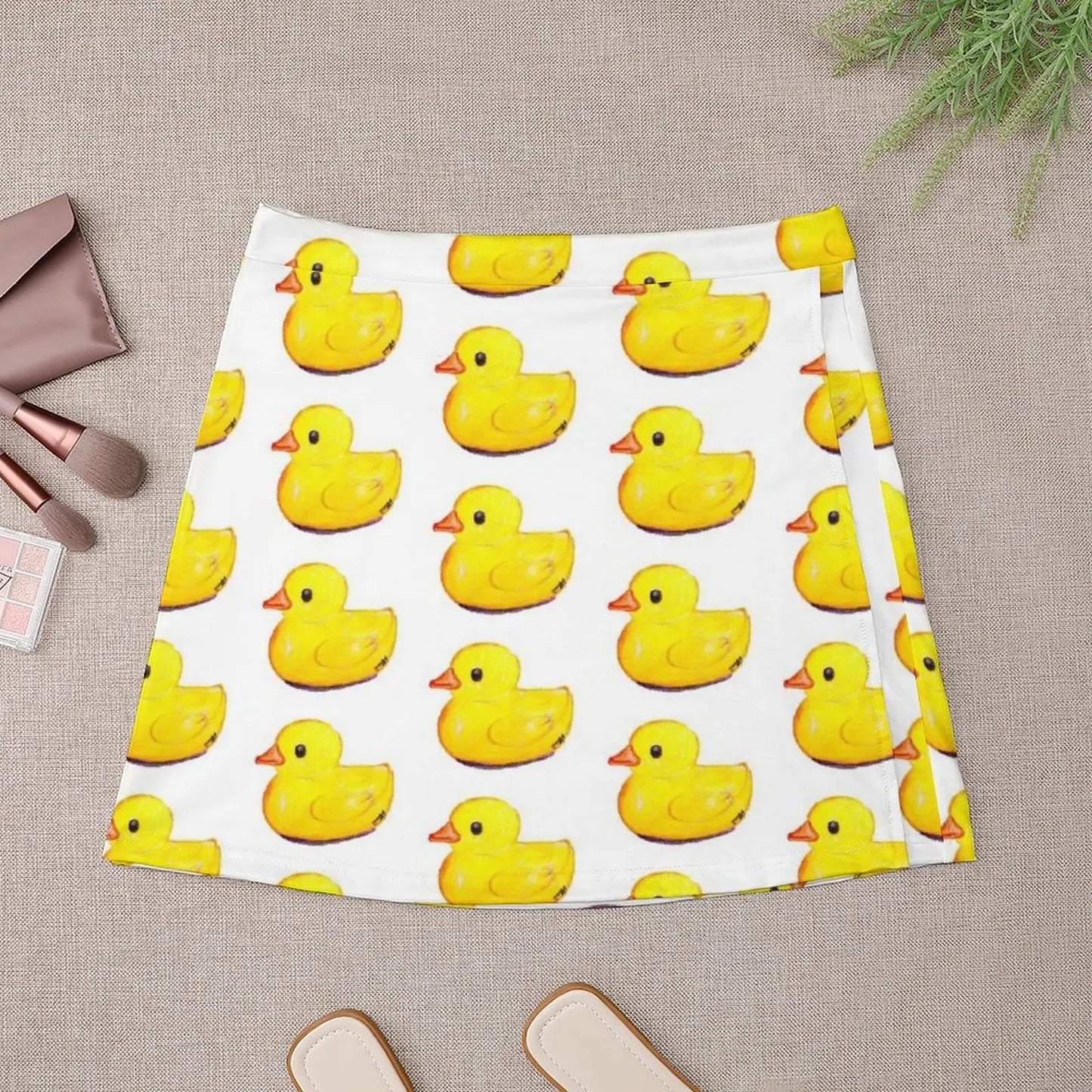 Duck Print Mini Skirt