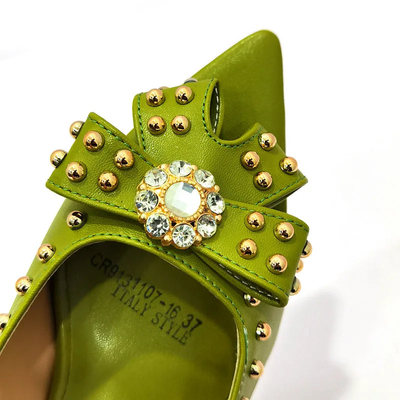 Rivet-Style Matching Shoes & Bag Set