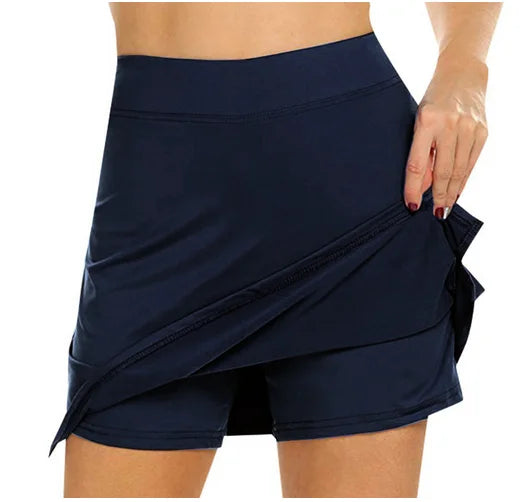 S-4Xl Skirt Ladies Large Size High Waist Slim Slimming Short Skirt A-Line Shorts Tennis Sports Short Skirt Women