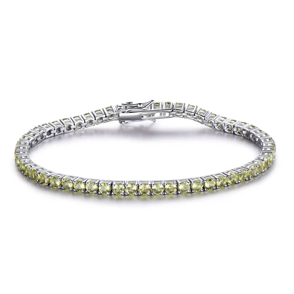 UMCHO 925 Sterling Silver Peridot Bracelet