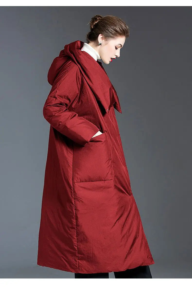 Thick  Loose Long Hooded Women's Jacket