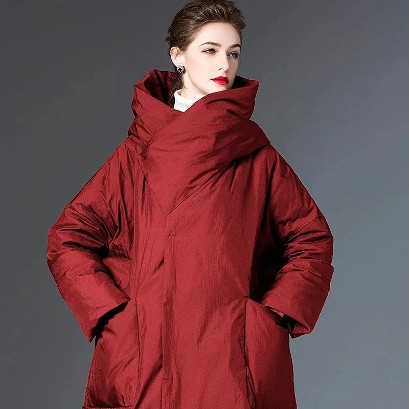 Thick  Loose Long Hooded Women's Jacket