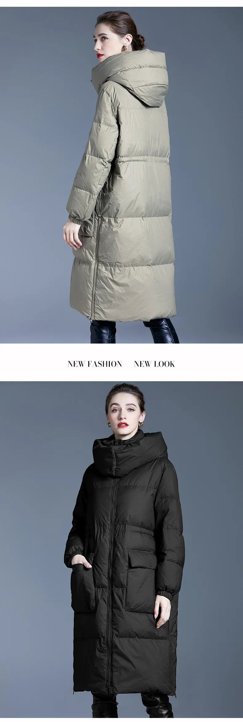 Long Padded Lightweight Winter Jacket For Women