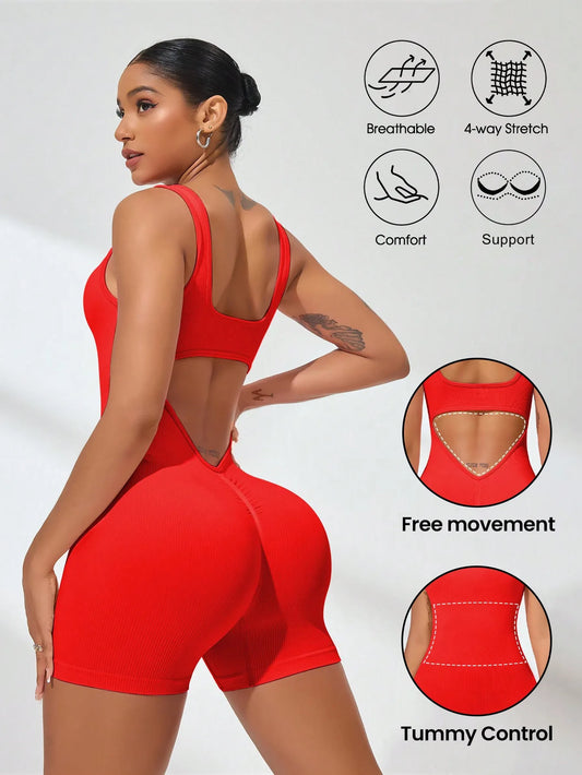 Cut-Out Fitness Jumpsuit