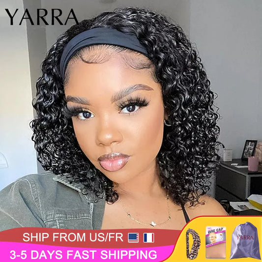 Brazilian Kinky Curly Headband Wig - 8-30 Inch Glueless Human Hair