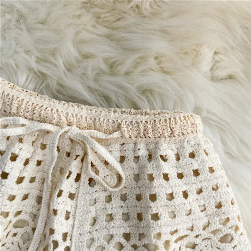 Boho Holiday Crochet Shorts