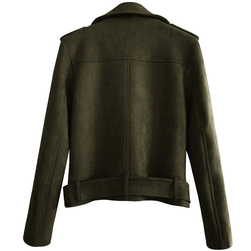 Deerskin Velvet Solid-Colour Zipper Jacket