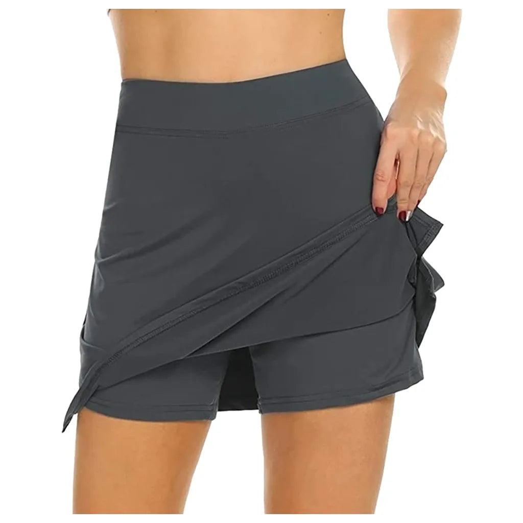 S-4Xl Skirt Ladies Large Size High Waist Slim Slimming Short Skirt A-Line Shorts Tennis Sports Short Skirt Women