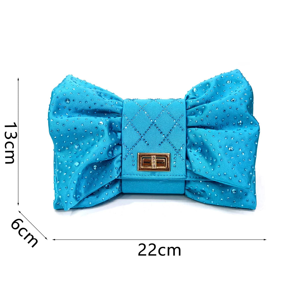 New Elegant Heels & Rhinestone Handbag Set