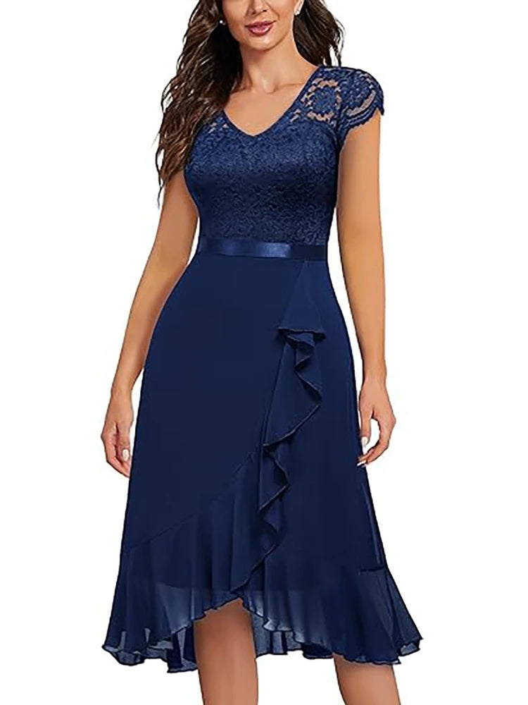 Aovica Elegant Lace Dress