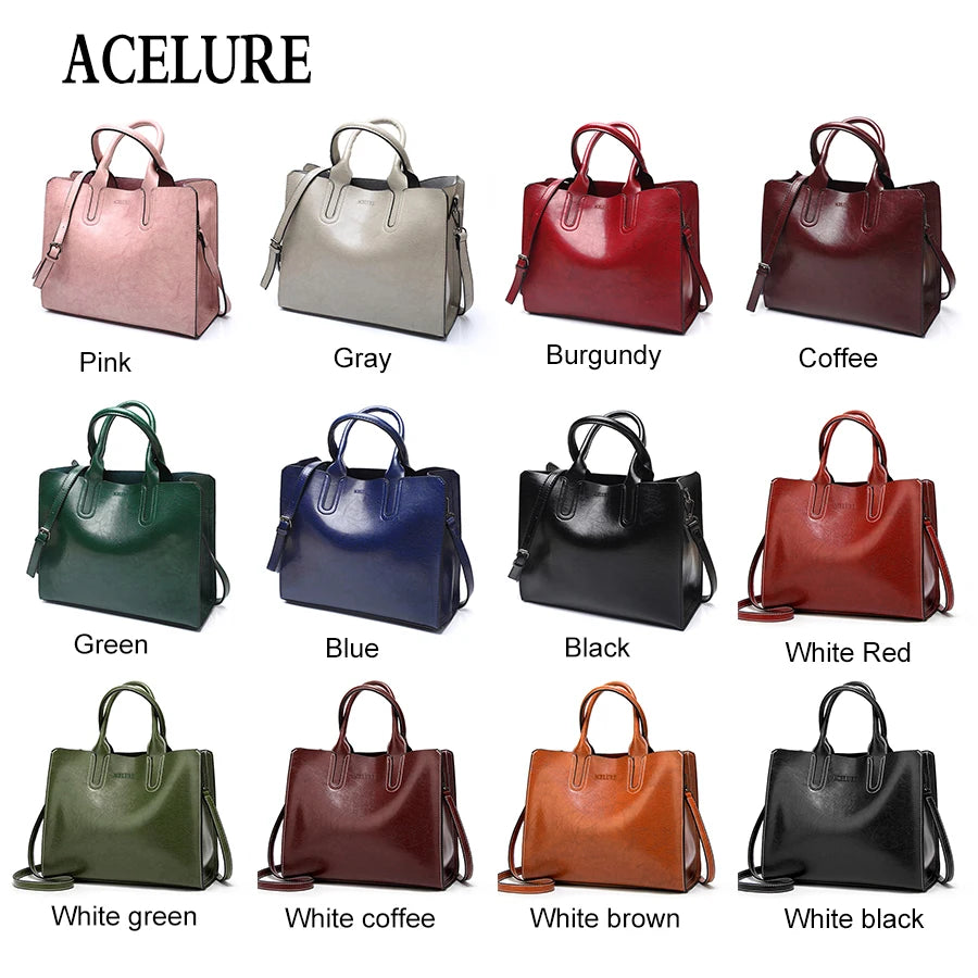 Versatile ACELURE Leather Handbags