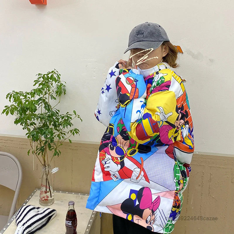 Cartoon Printed Coat For Women