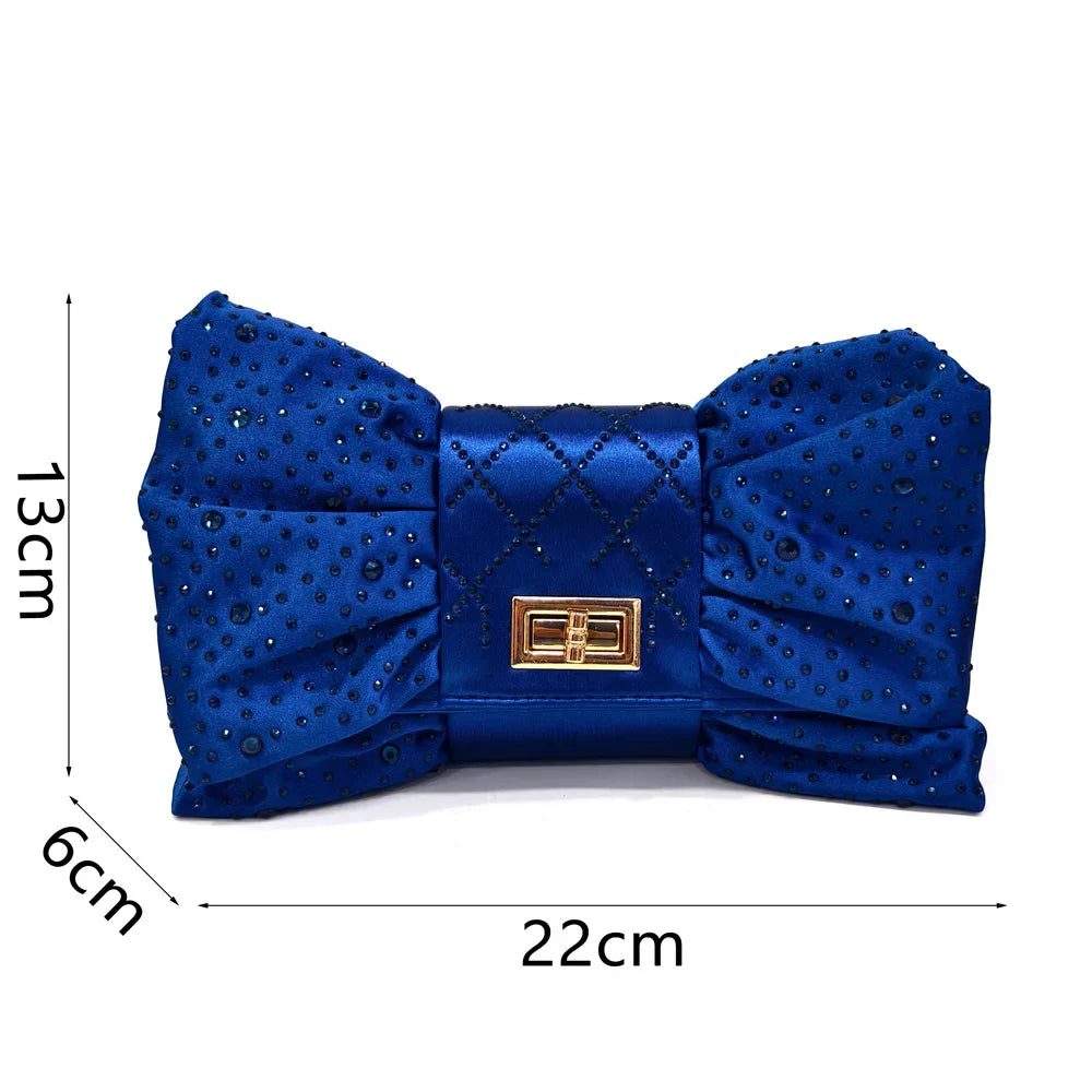 New Elegant Heels & Rhinestone Handbag Set