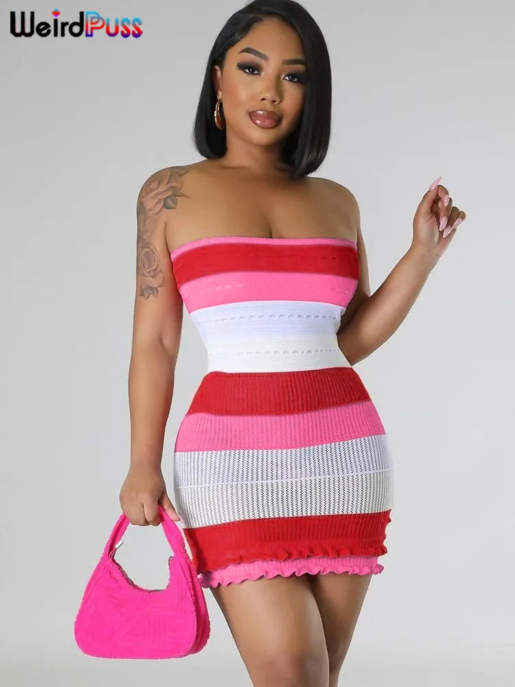 Weird Puss Knit Tube Dress