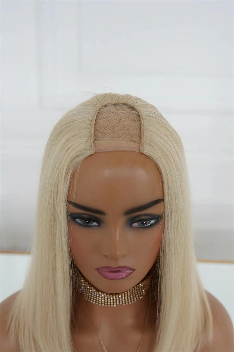 Short Bob U/V Part Wig - 100% Real Brazilian Human Hair
