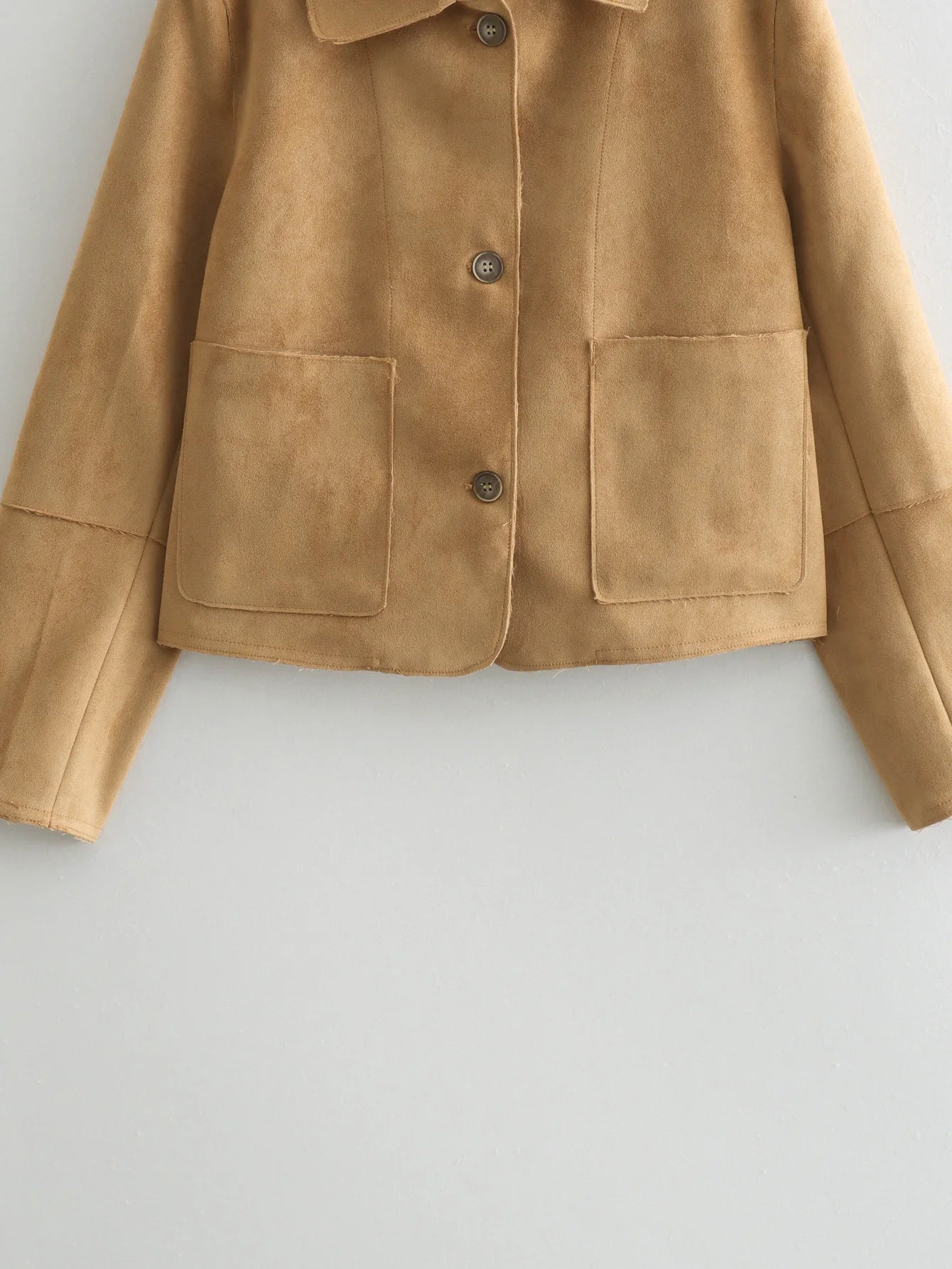 Female Deerskin Velvet Turn-Down-Collar Jacket