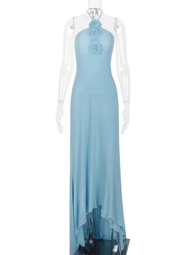 TARUXY Flower Splice Mesh Bodycon Dress For Women