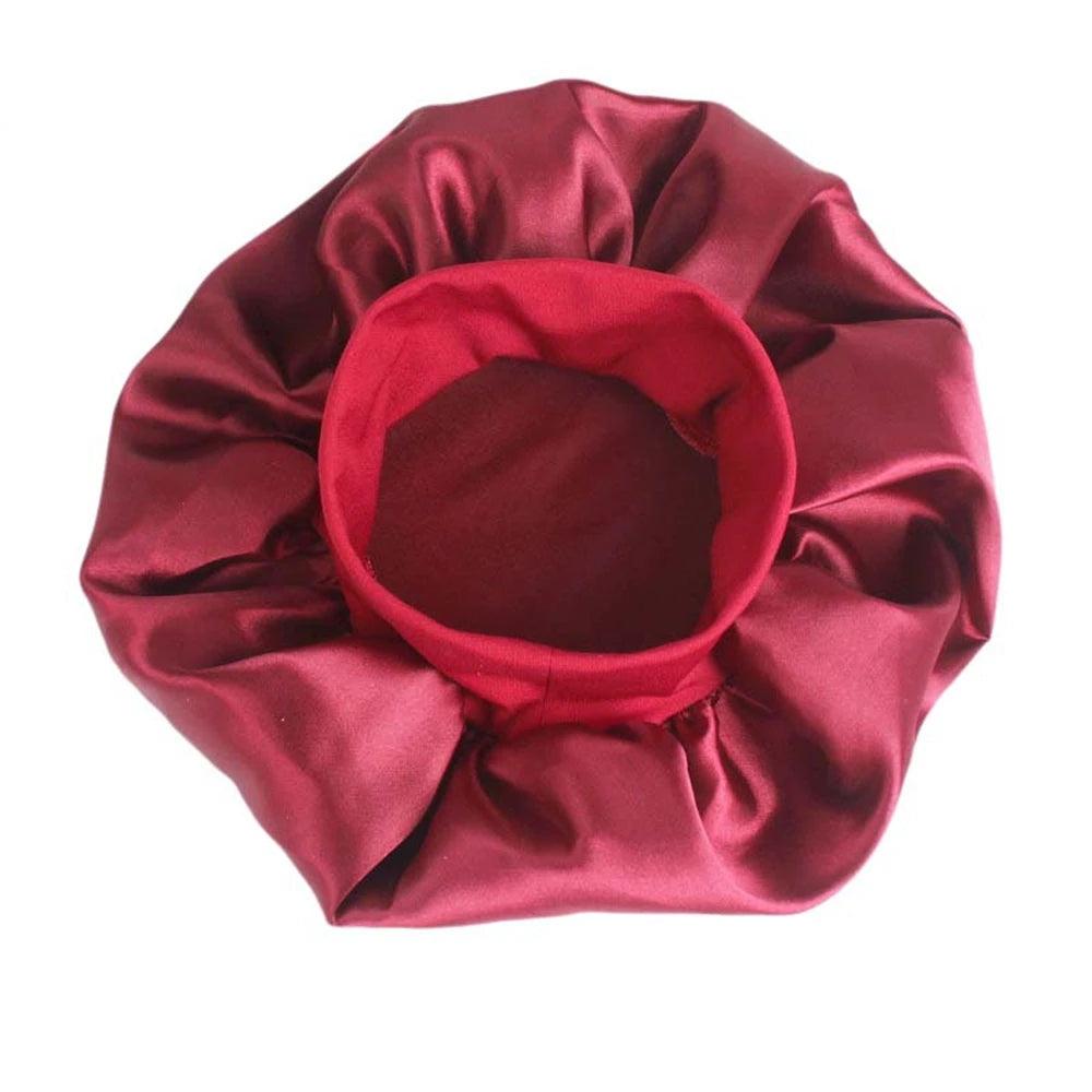 Women's Satin Solid Sleeping Hat