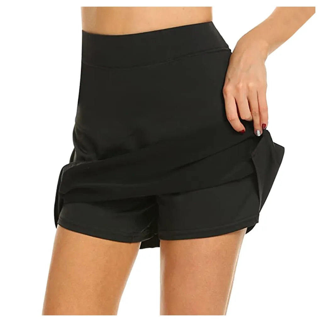 S-4Xl Skirt Ladies Large Size High Waist Slim Slimming Short Skirt A-Line Shorts Tennis Sports Short Skirt Women