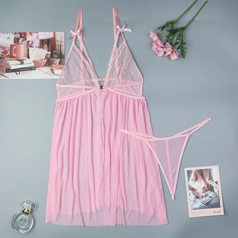 Erotic Lingerie Nightdress With Thong