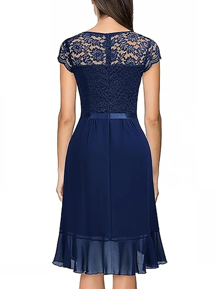 Aovica Elegant Lace Dress