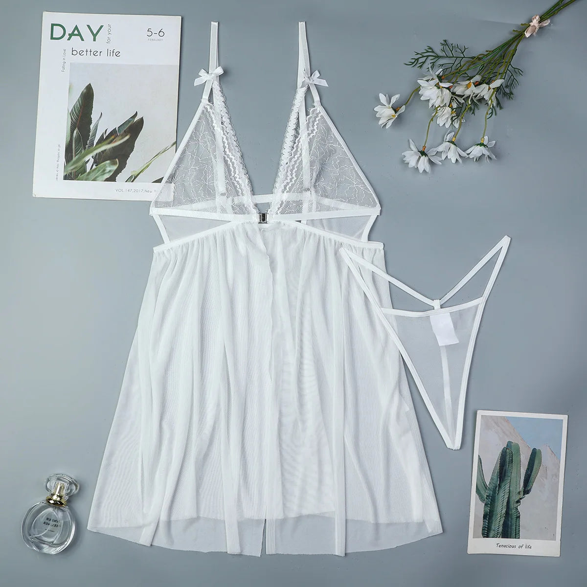 Erotic Lingerie Nightdress With Thong