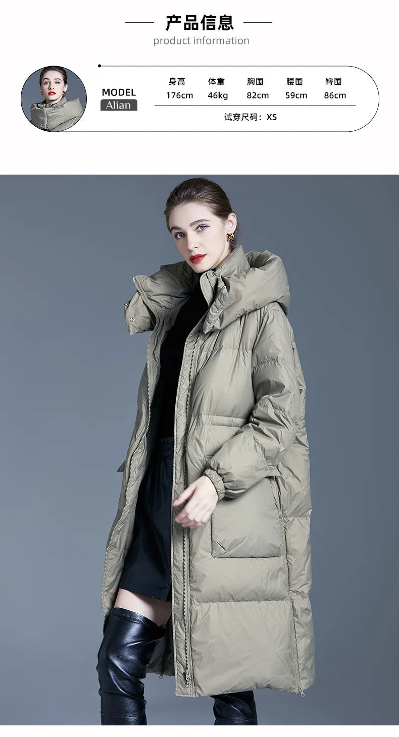 Long Padded Lightweight Winter Jacket For Women