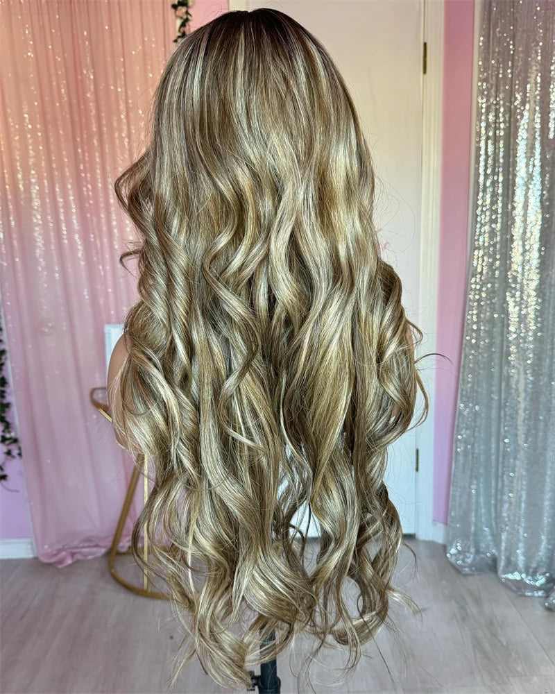 Ash Brown Mixed With Dirty Blonde Wig