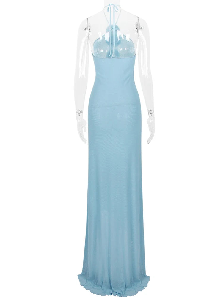 TARUXY Flower Splice Mesh Bodycon Dress For Women