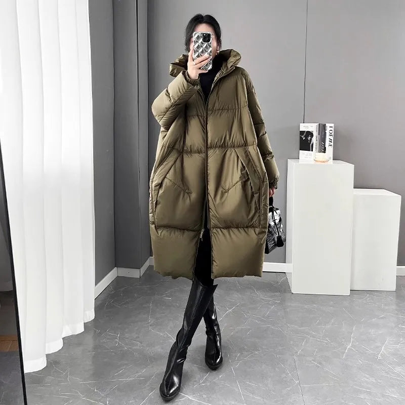 2024 New Ladies' Winter  Hooded Parkas Jacket