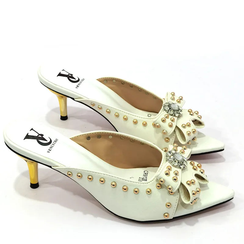Rivet-Style Matching Shoes & Bag Set