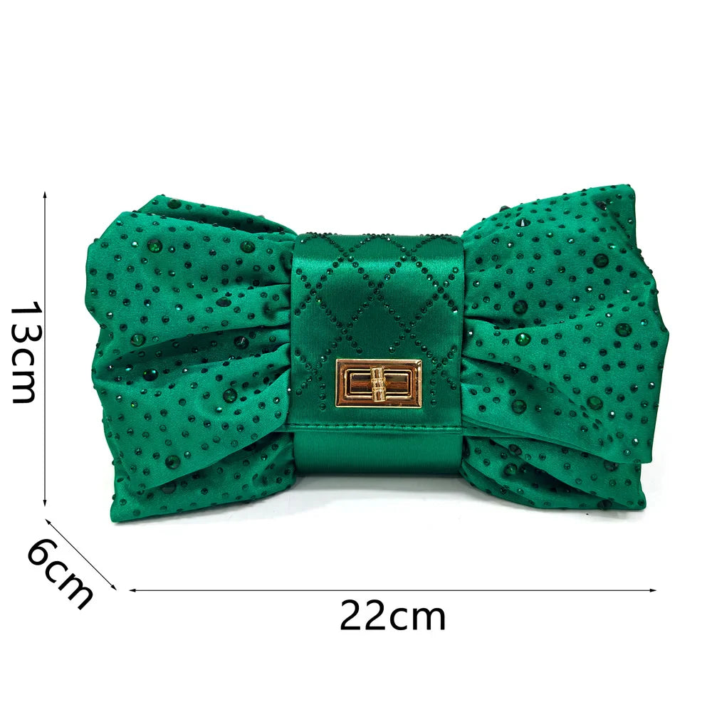 New Elegant Heels & Rhinestone Handbag Set