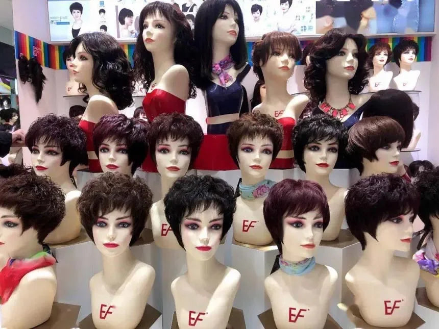22“ Long Omber 3Style Black Brown Straight Women’s Cosplay Hair Wig