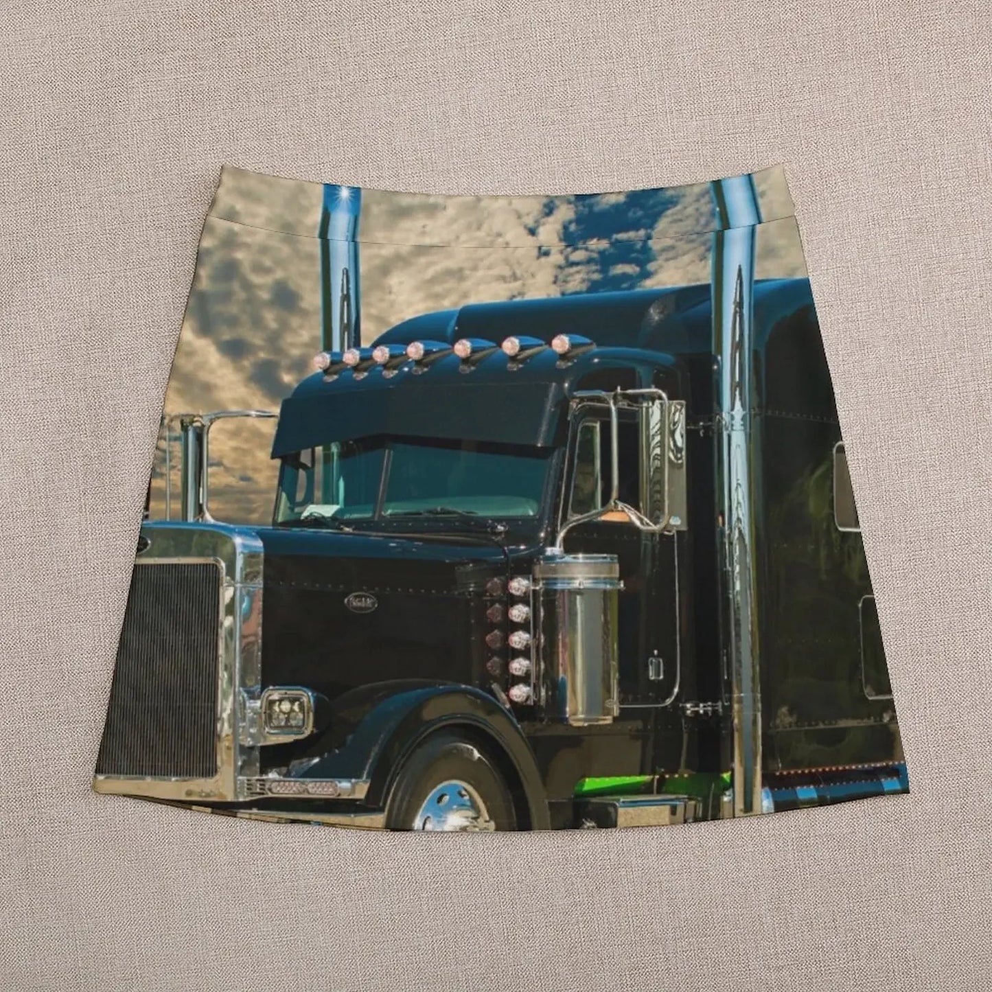 Novelty Black Peterbilt Mini Skirt