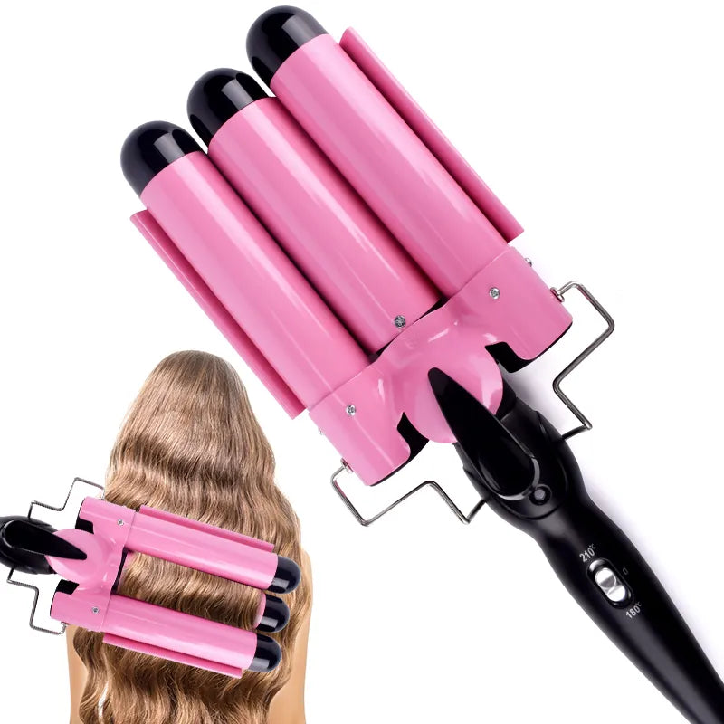 Professional Hair Curling Ceramic Triple-Barrel Hair Curler Irons for Wave Styling